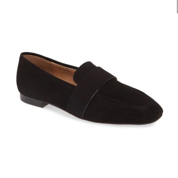 Halogen Lucy black suede slip on loafers size 6M - Picture 1 of 7